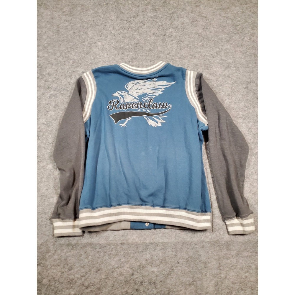 Harry Potter Womens Jacket Blue Gray Ravenclaw Varsity Snaps SIZE XL - Picture 4 of 12